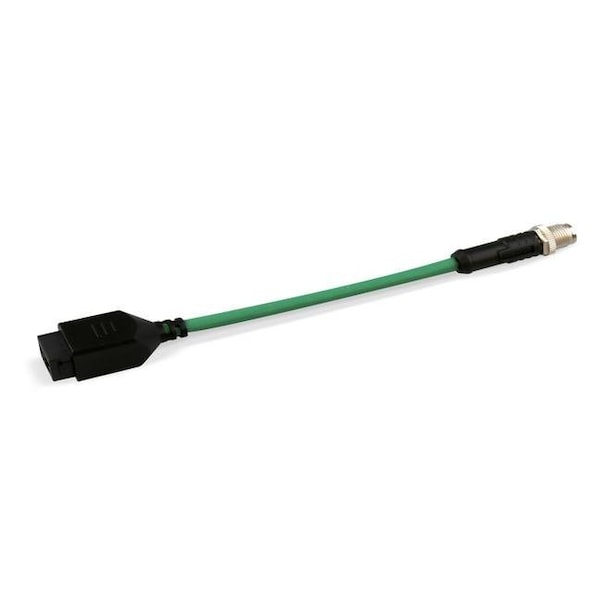 M12 X Code 8P Male to RJ45 Socket, 10 CM